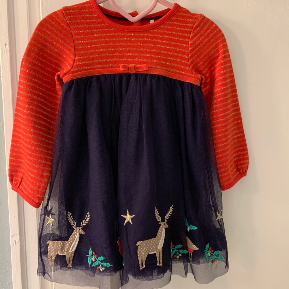 NWT Mini Boden Christmas Dress 6-12 months